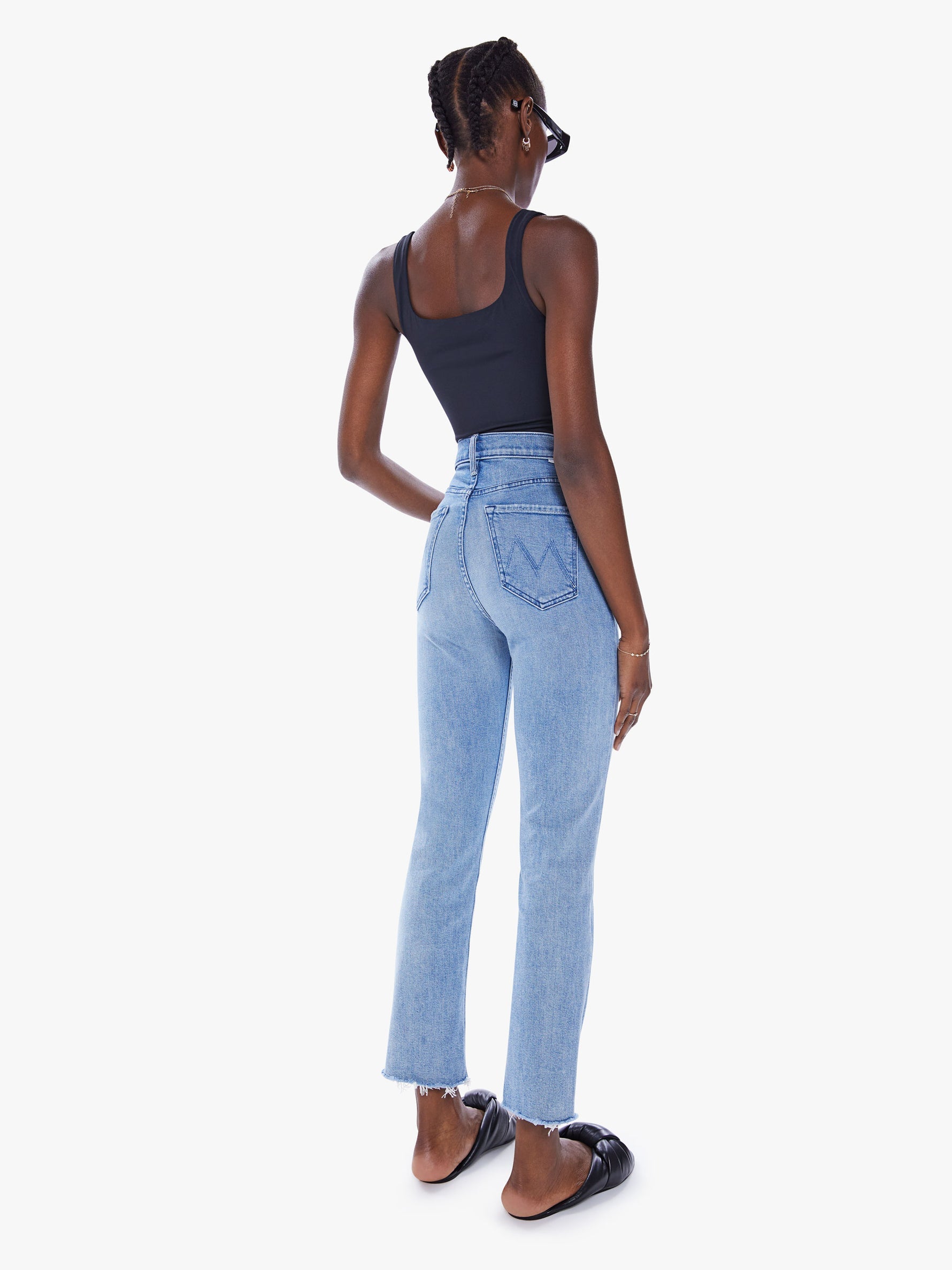 Mother Denim | High Waisted Rider Ankle Fray - Fish Out Of Water