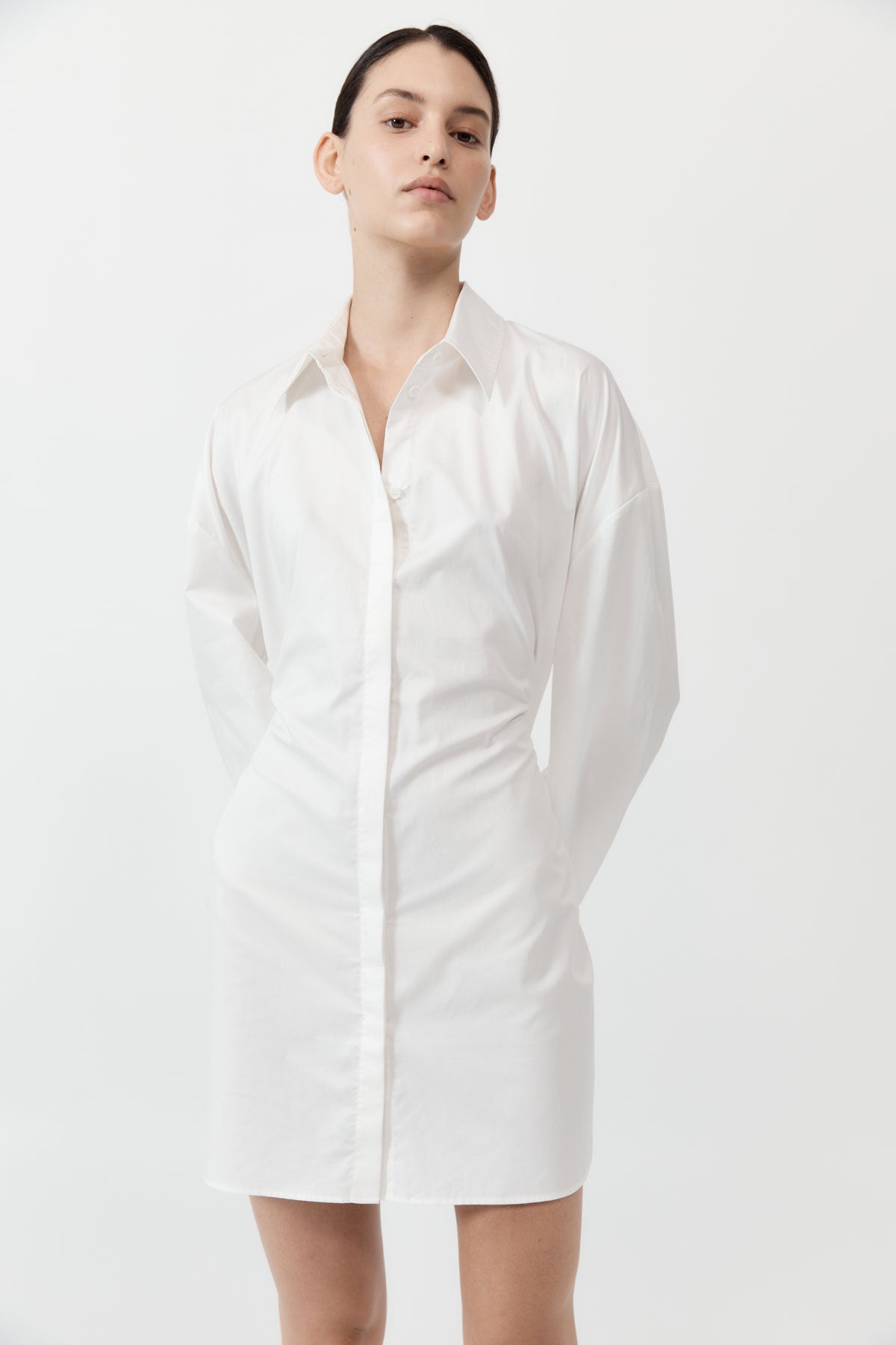 St Agni | Cotton Oversized Shirt Dress - White