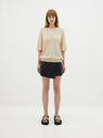 Bassike | Cotton Linen Fine Knit T.Shirt - Hazelnut