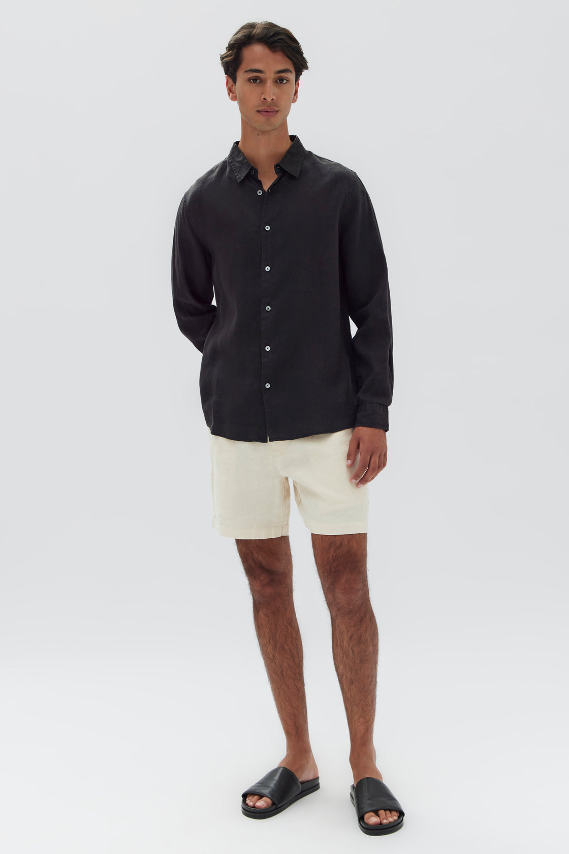 Assembly Label | Casual Long Sleeve Shirt - Black