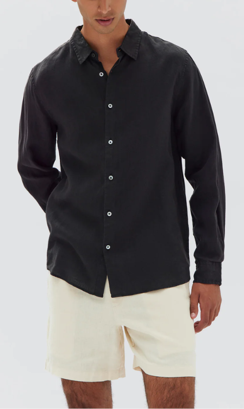 Assembly Label | Casual Long Sleeve Shirt - Black