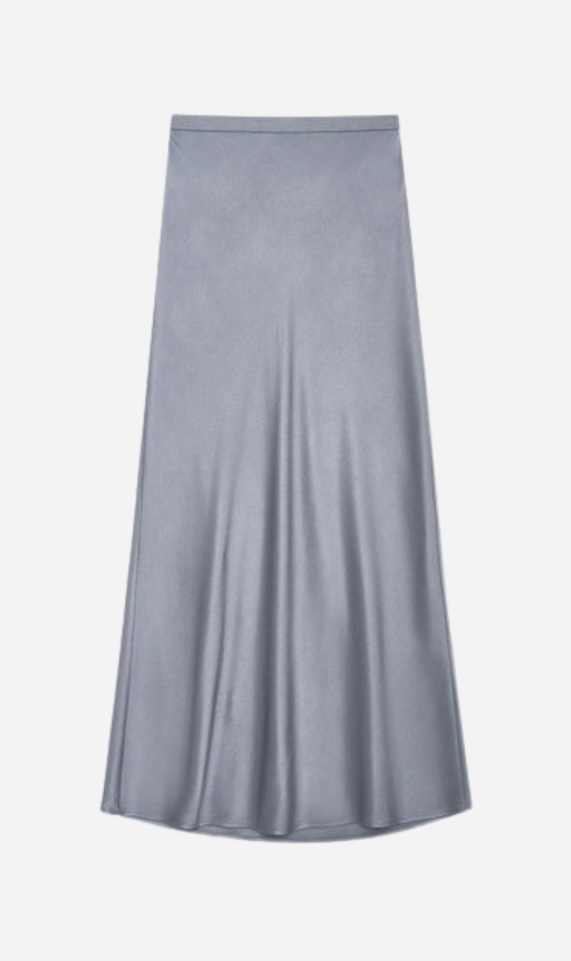 Anine Bing | Bar Silk Skirt - Grey