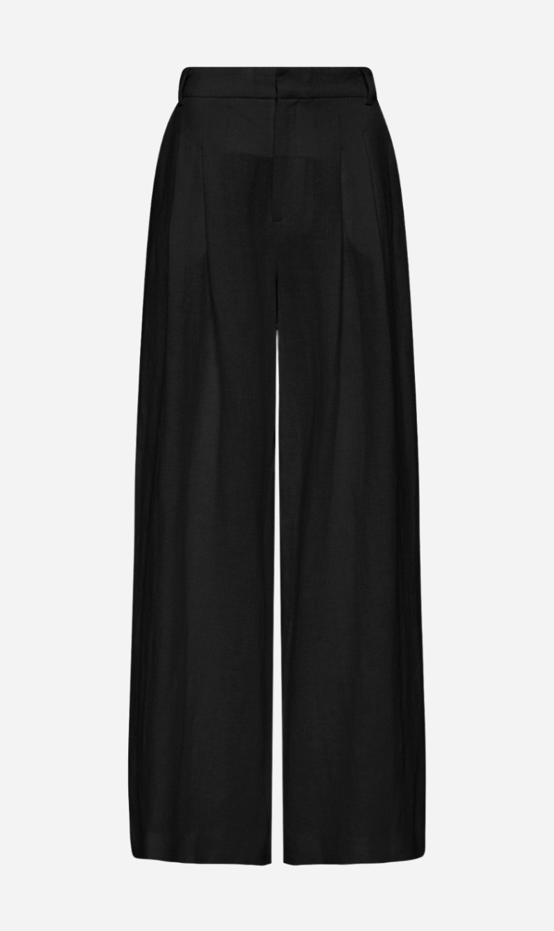 St. Agni | Tailored Linen Pants - Black