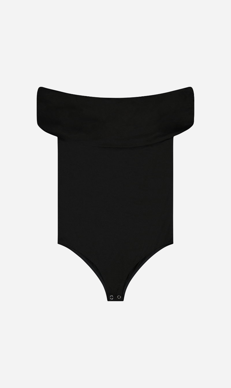 Rebe | Off-The-Shoulder Bodysuit - Black