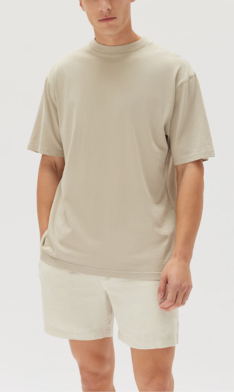 Assembly Label | Organic Oversized Tee - Bisque