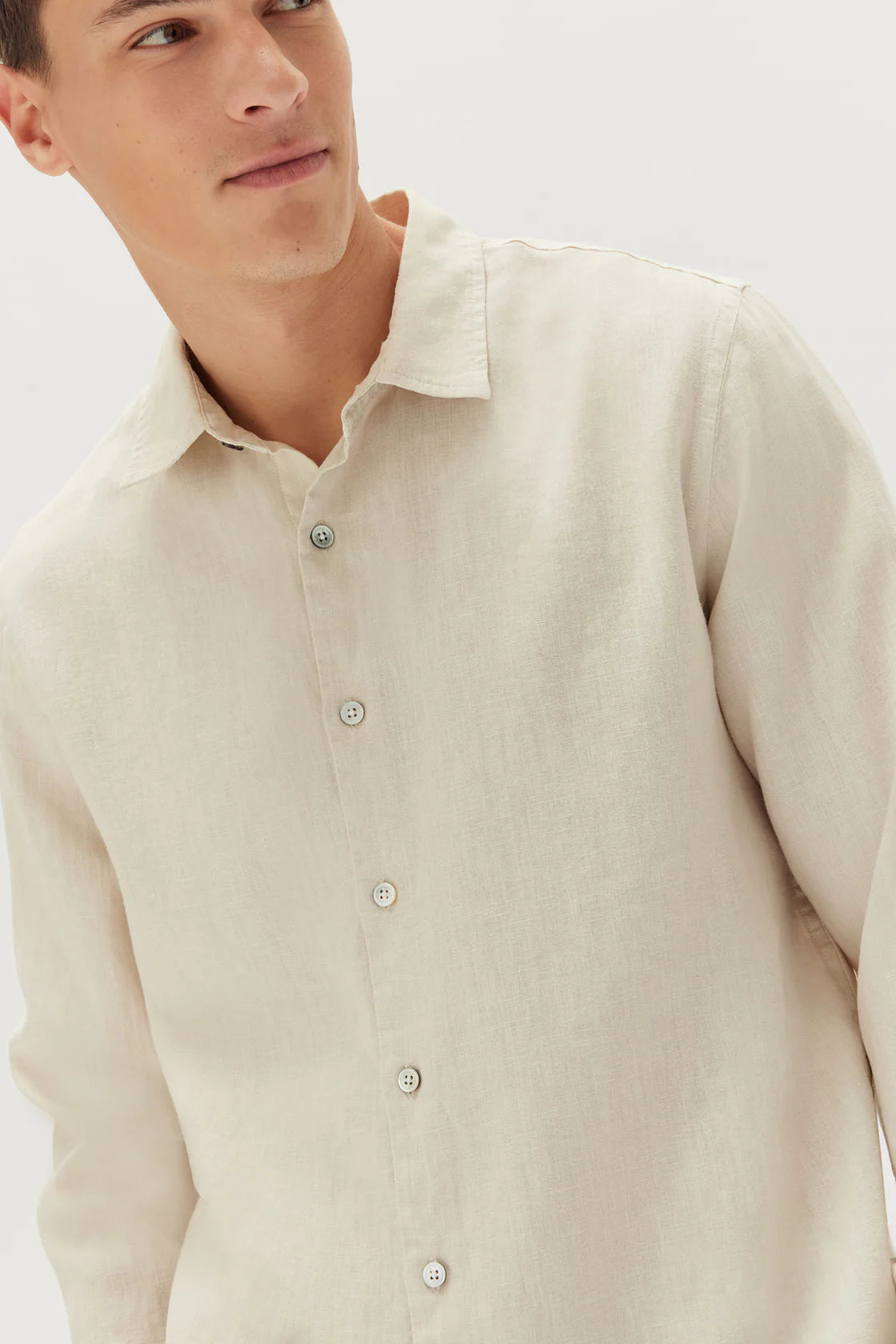 Assembly Label | Casual Long Sleeve Shirt - Stone
