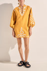 Ilio Nema | Hesiode Dress - Golden Yellow Applique