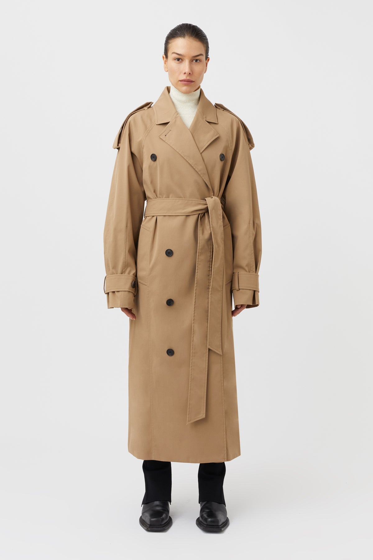 Camilla & Marc | Collins Tailored Trench Coat - Camel