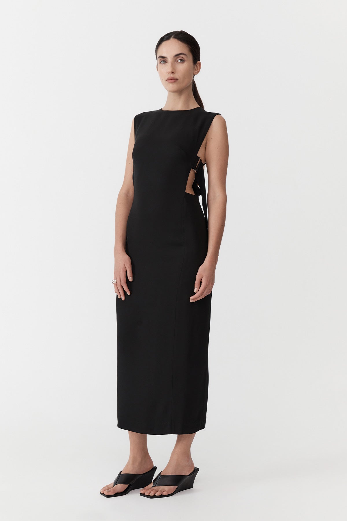 St. Agni | Classic Side Detail Dress - Black