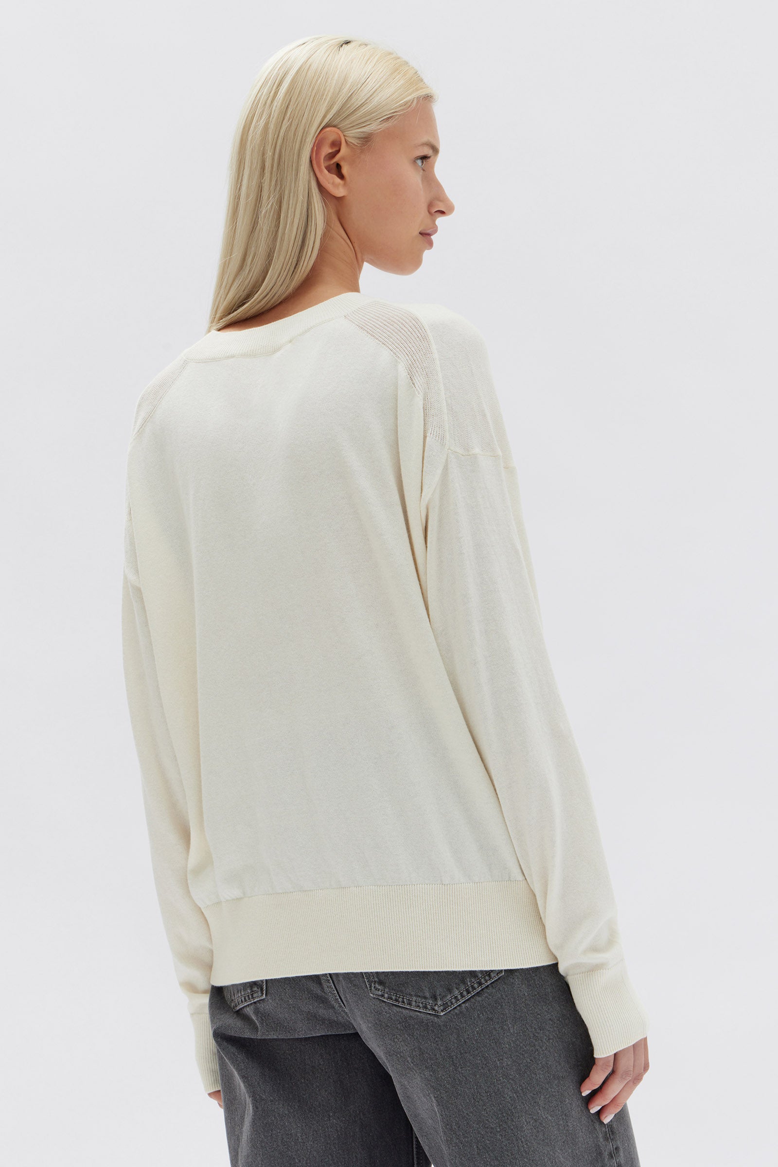 Assembly Label | New Cotton Cashmere Lounge Sweater - Cream