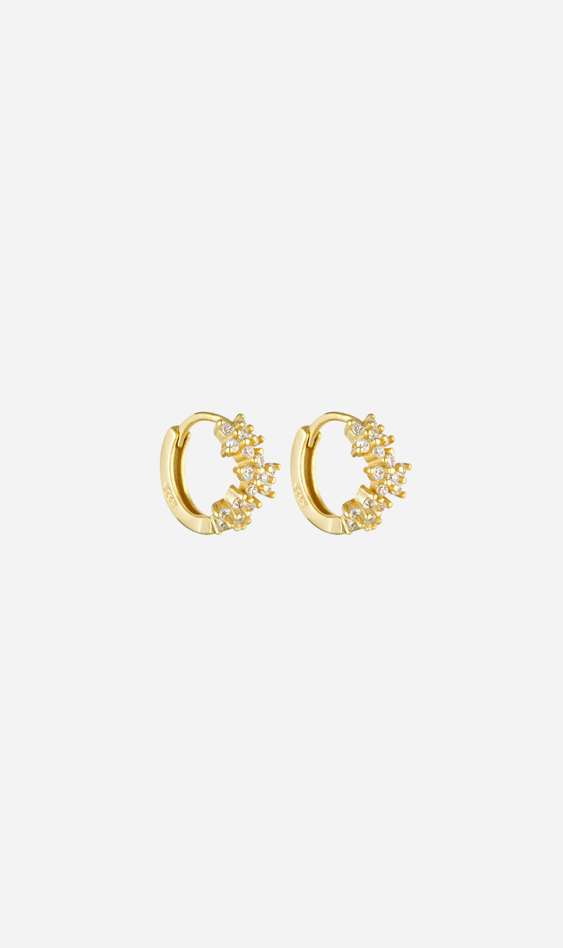 Porter Jewellery | Galaxy Huggies - Gold/Clear