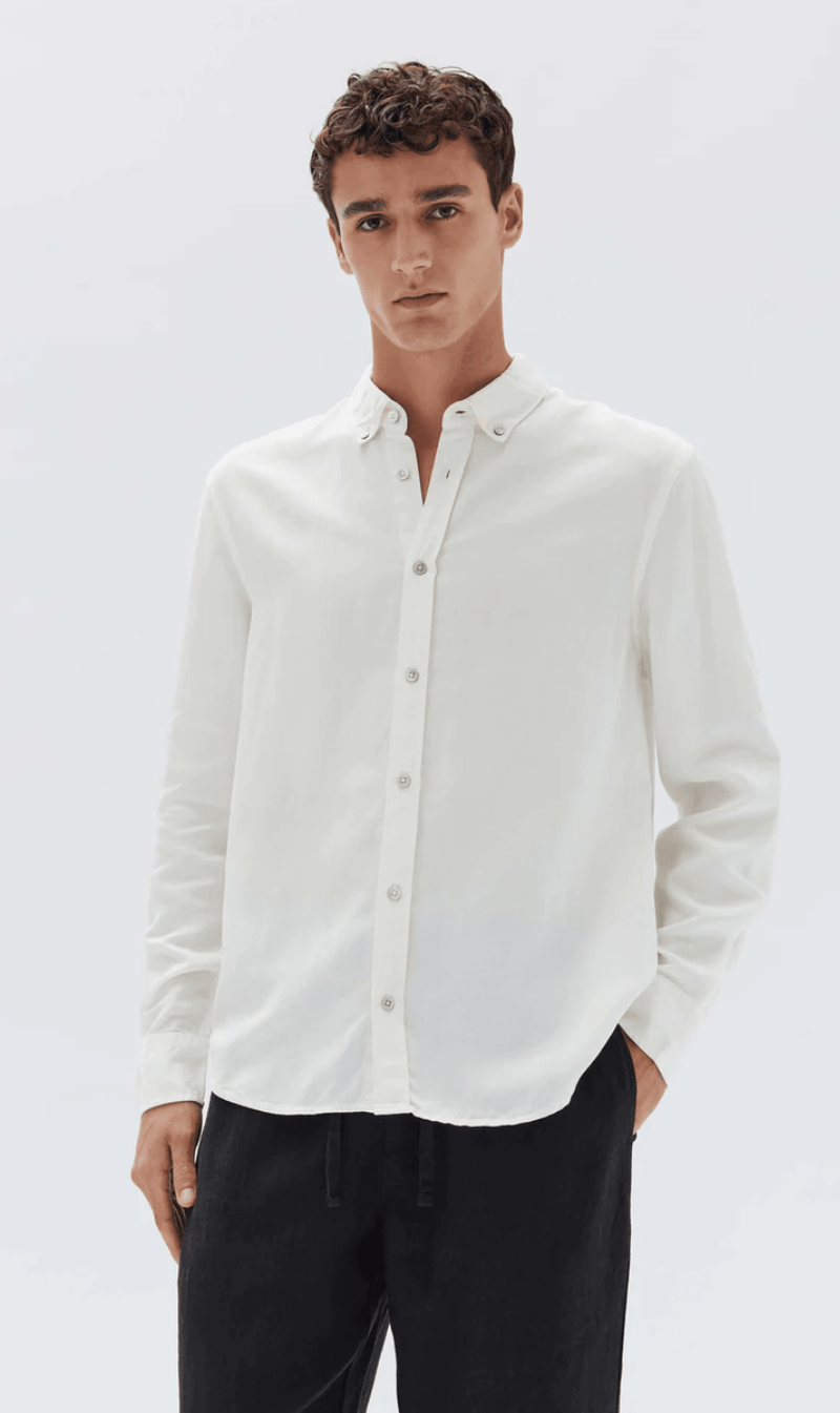 Assembly Label | Rosco Long Sleeve Shirt - Antique White