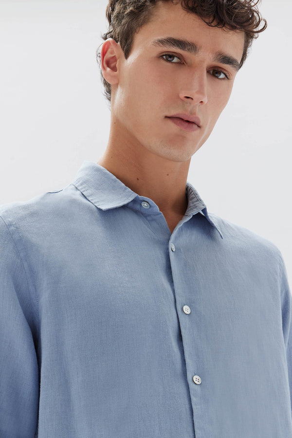 Assembly Label | Casual Linen Shirt - Glacial