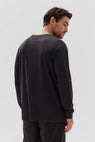 Assembly Label | Kylo Organic Cuffed Long Sleeve Tee - Washed Black