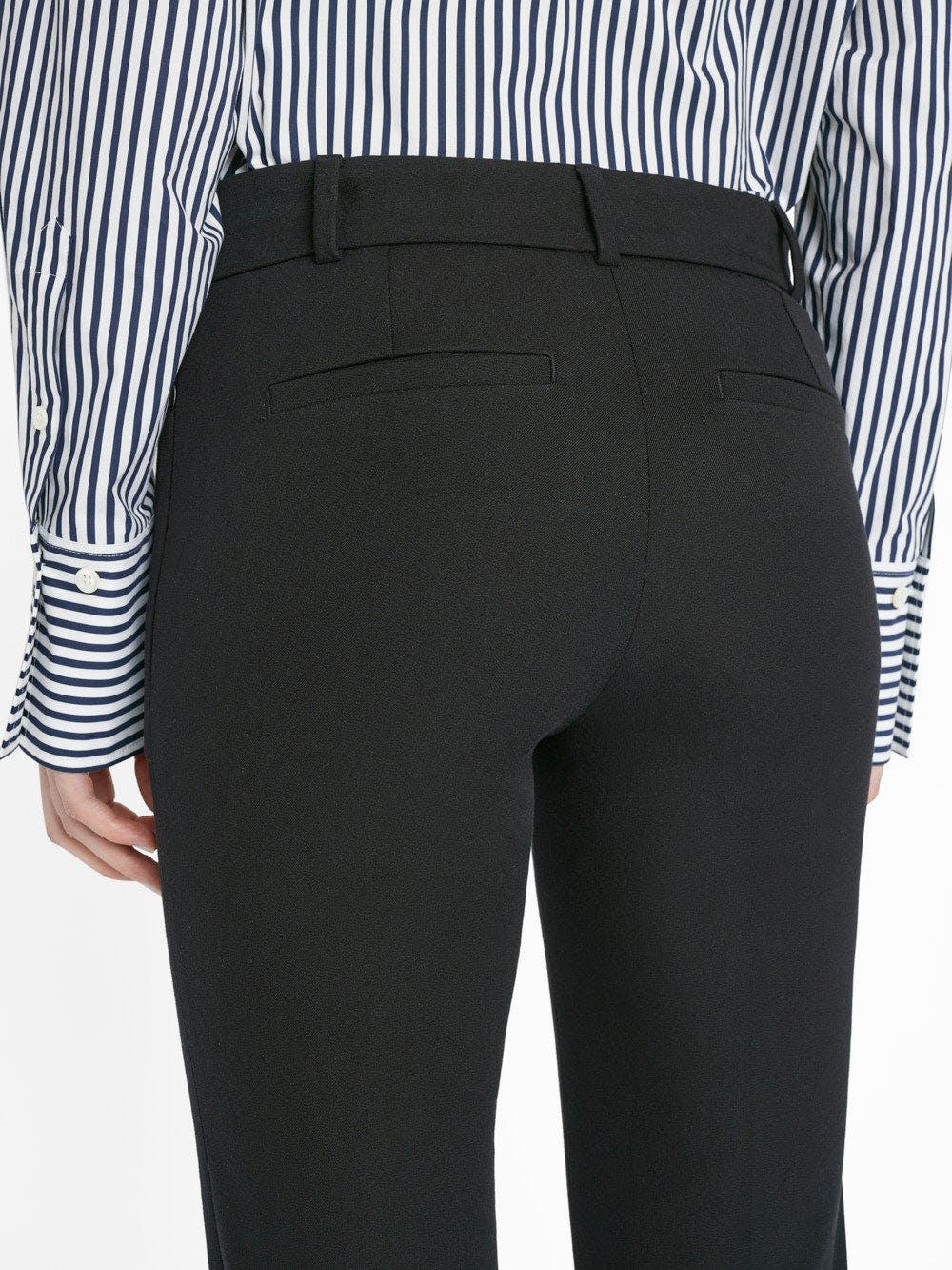 Frame | Le High Flare Split Front Trouser - Noir