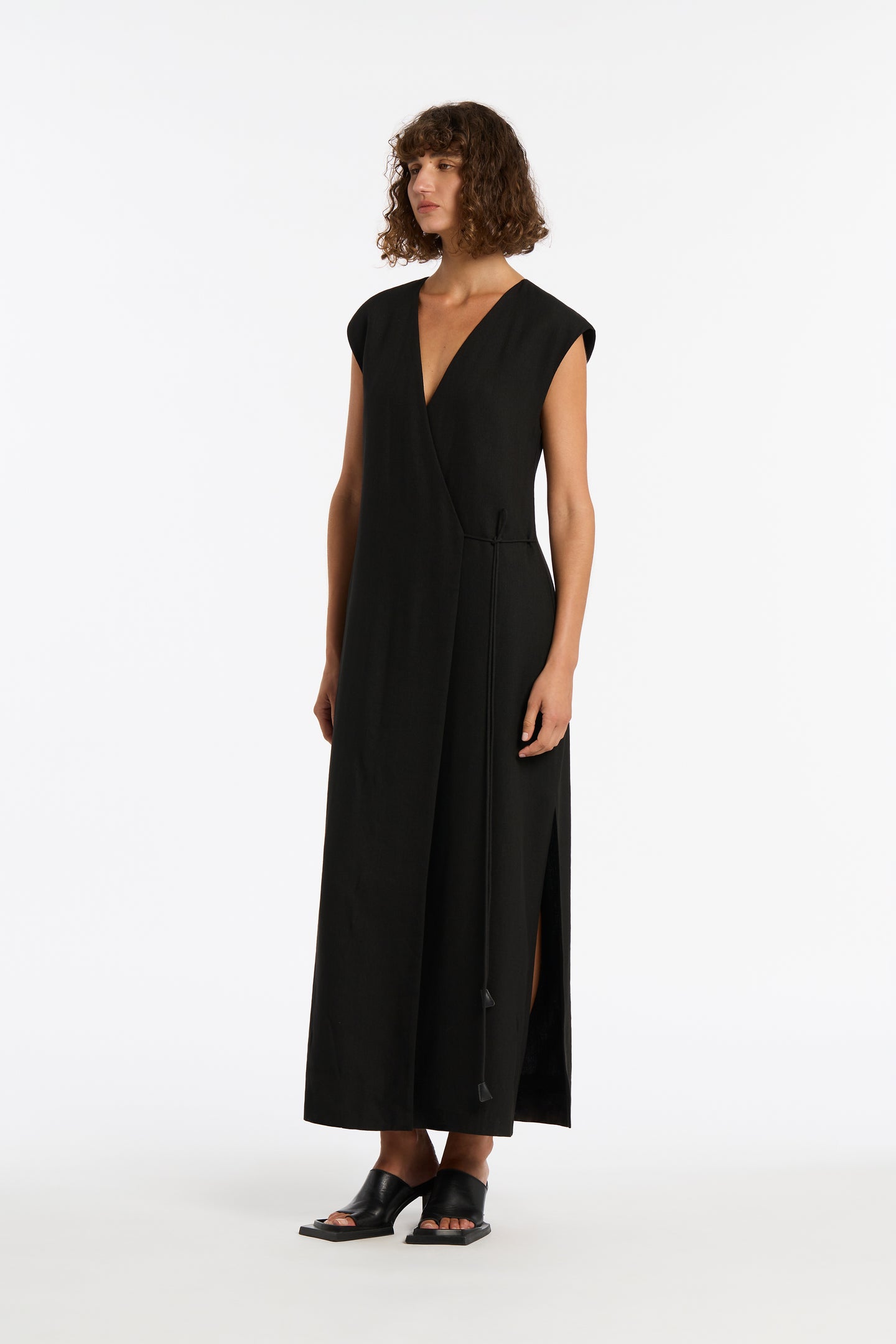 SIR The Label | Clemence Wrap Dress - Black
