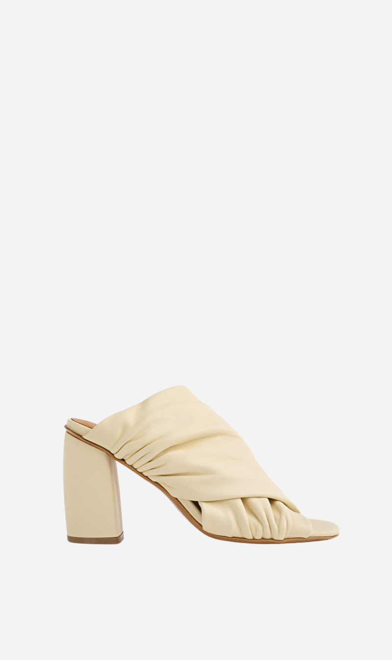 Forte Forte | Nappa Leather Heeled Sandals - Ivory