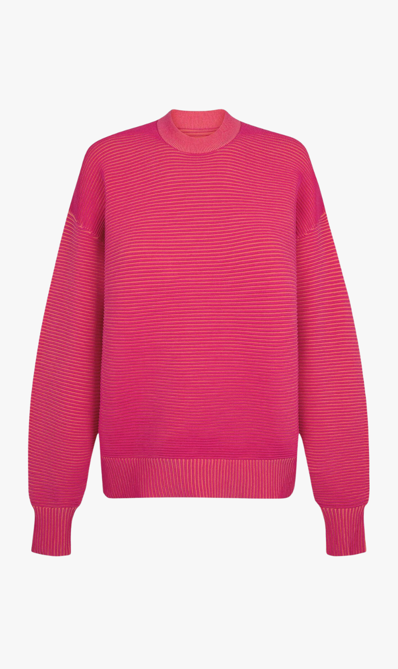Nagnata | Sonny Crew Neck Sweater - Hot Pink/Neon Pink