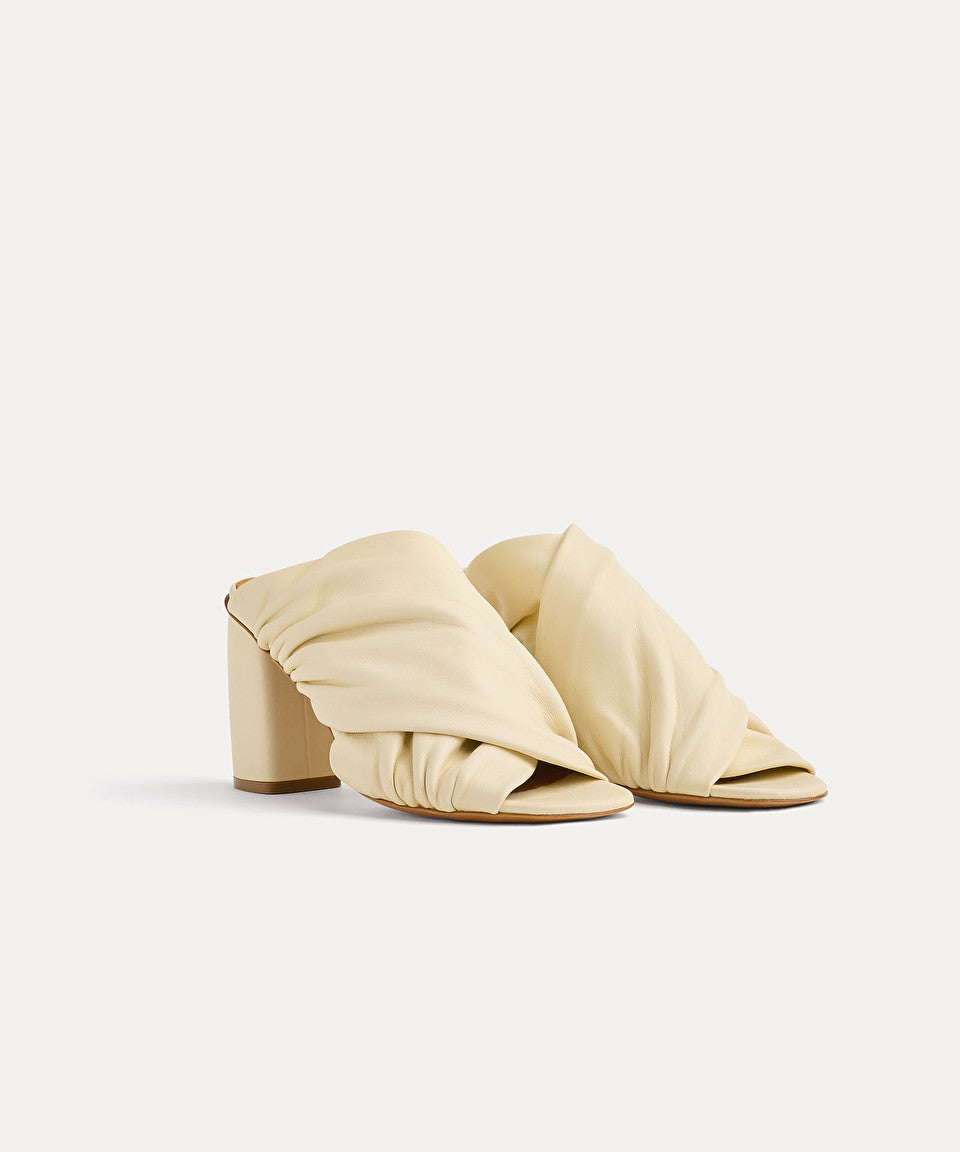 Forte Forte | Nappa Leather Heeled Sandals - Ivory