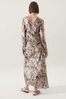 Silk Laundry | Full Sleeve Bias Dress - Aster Floral