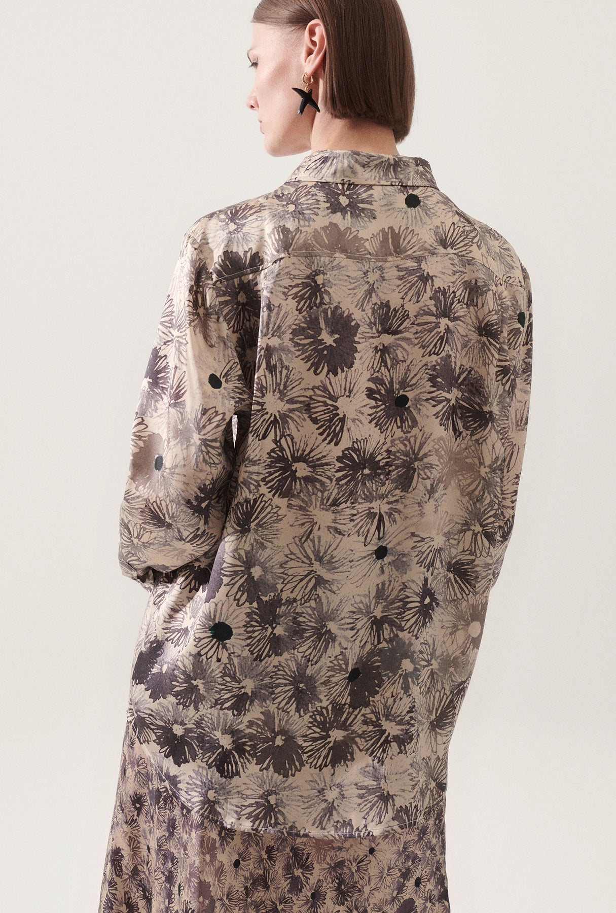 Silk Laundry | Boyfriend Silk Shirt - Aster Floral
