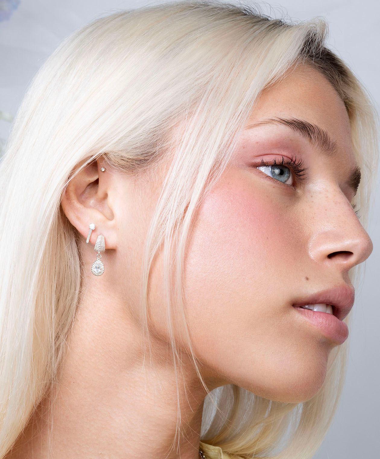 Zoe & Morgan | Althea Earrings - Silver With Aquamarine