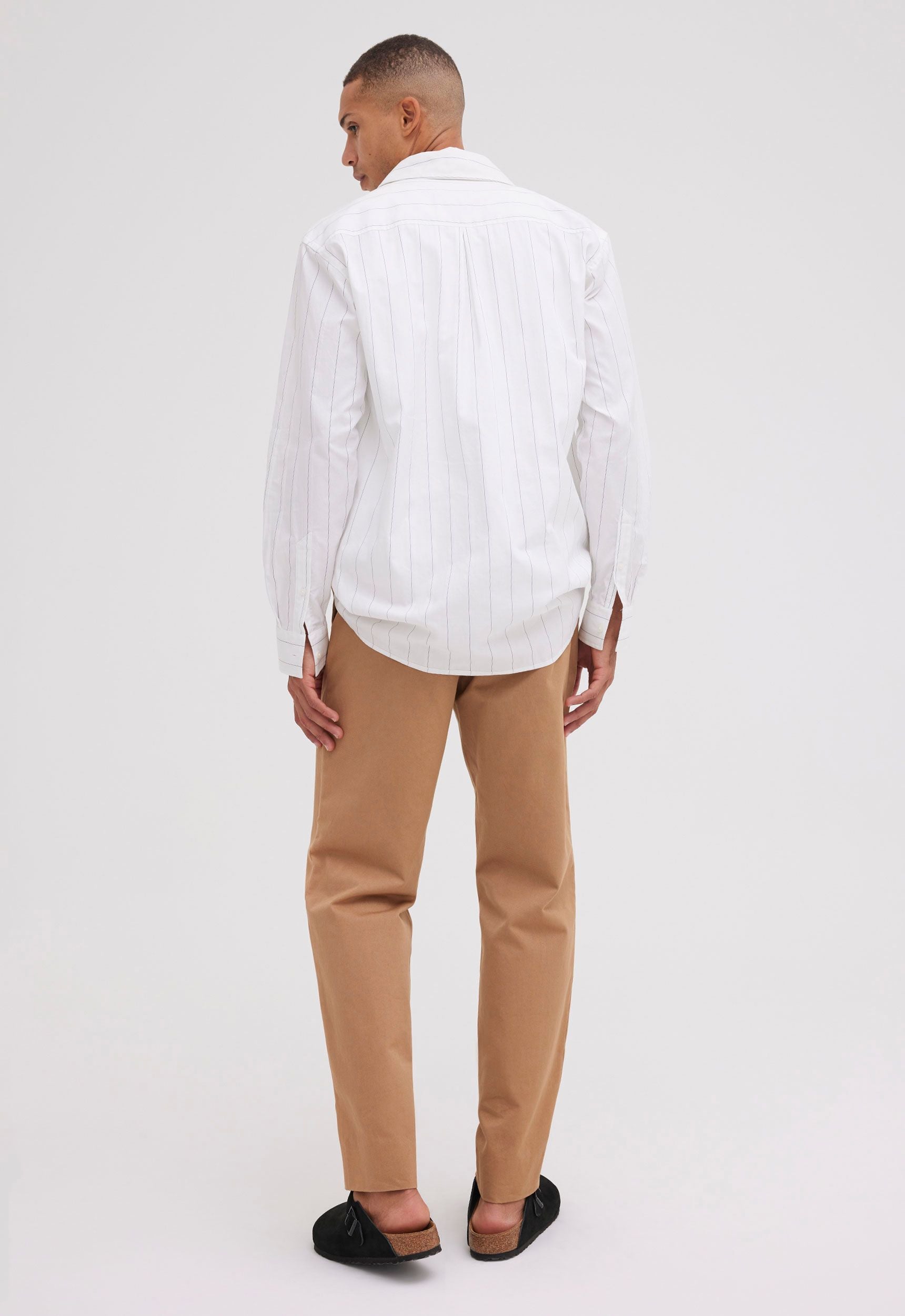 Jac+Jack | Doran Shirt - White/Navy Stripe