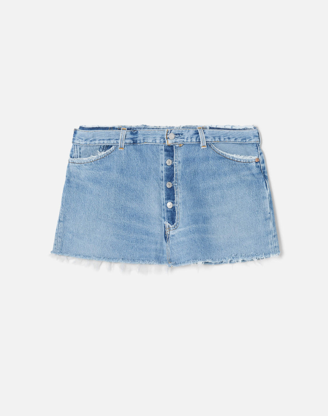 RE/DONE | Raw Waist Mini Skirt - Indigo