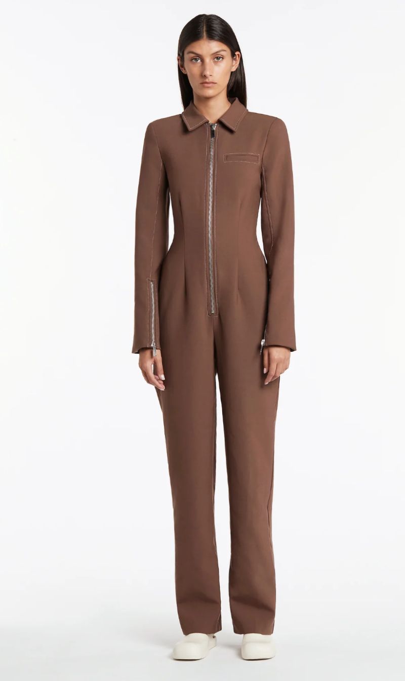 SIR THE LABEL | Adrien Jumpsuit - Chocolate