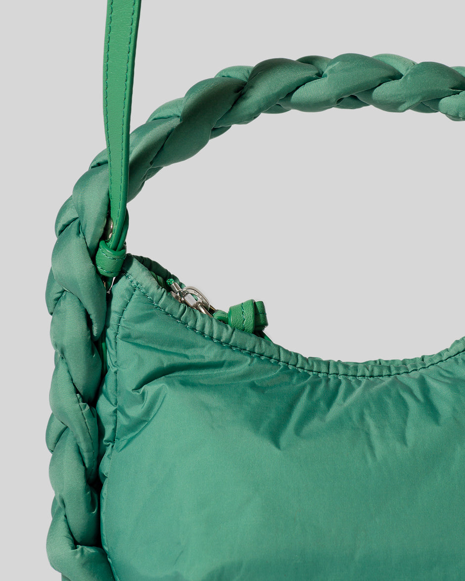 Hereu | Espiga Mini Nylon Plaited Crossbody Bag - Mint