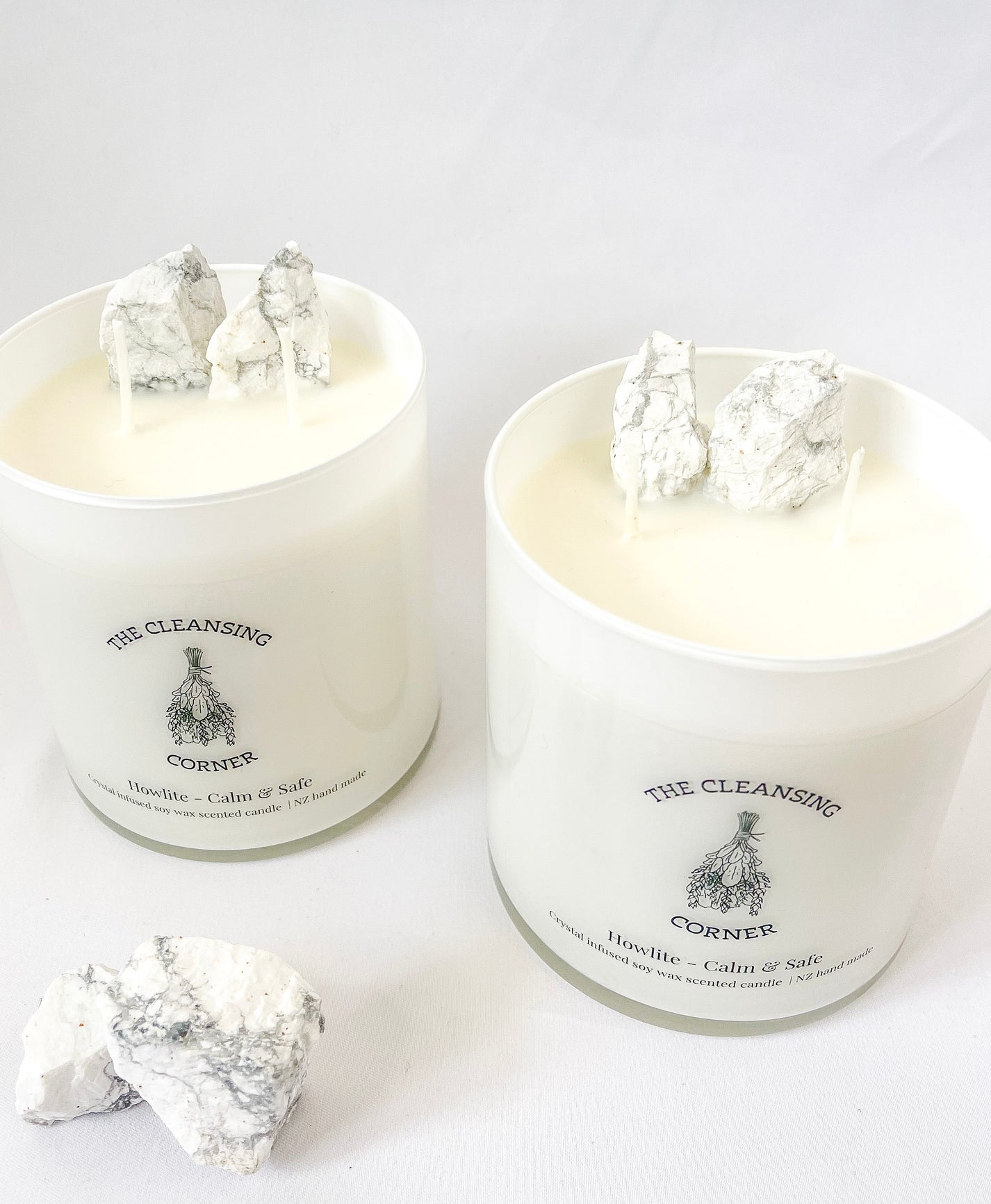 The Cleansing Corner | Howlite Candle - Dragon Fruit Chipotle