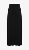 Bassike | Textured Side Split Skirt - Black