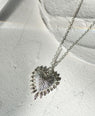 Zoe and Morgan | Heart Rays Necklace - Silver