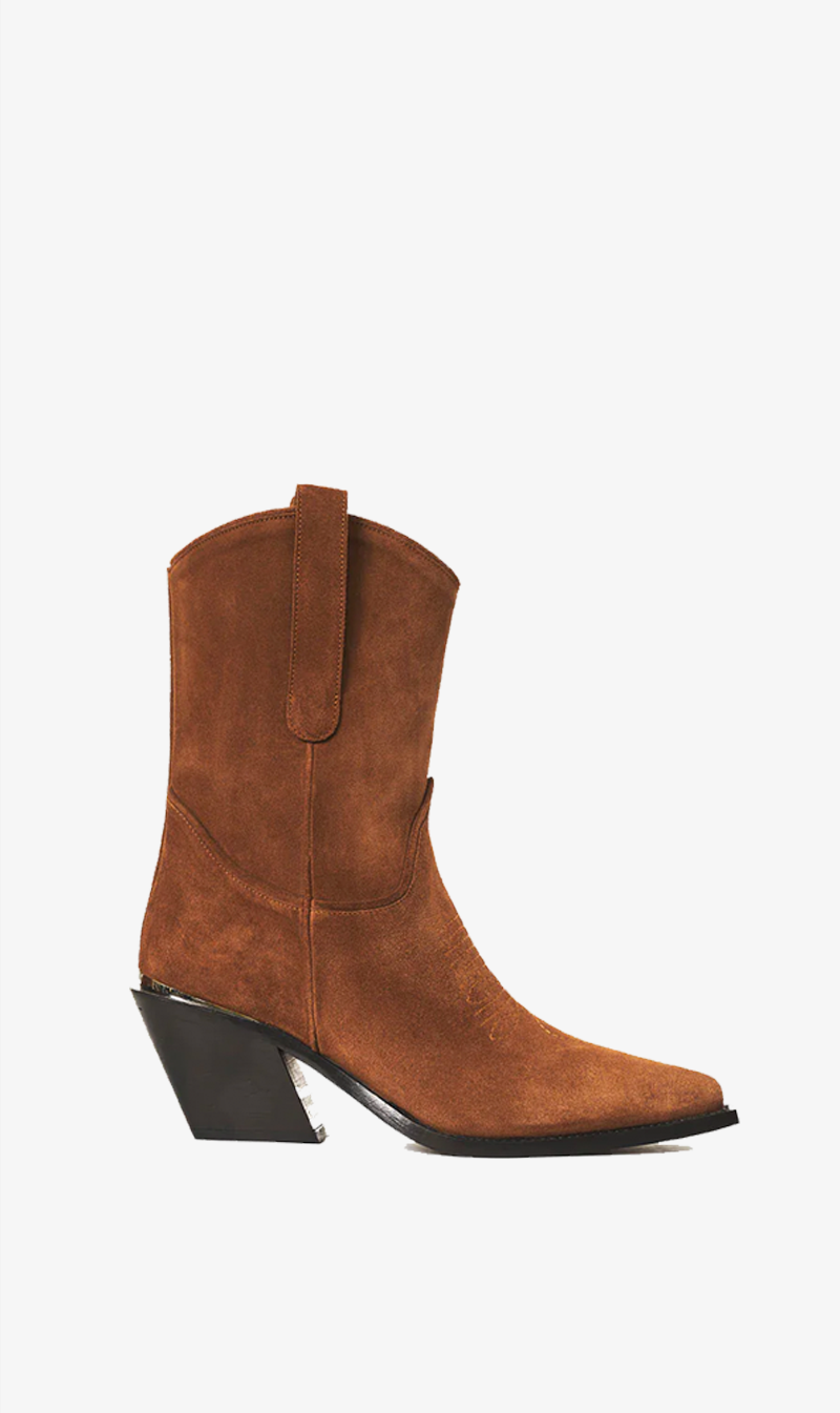 Anine Bing | Mid Tania Boots - Toffee Suede