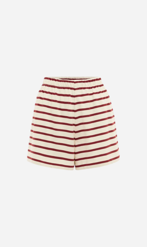 Posse | Hugo Short - Cream/Crimson Stripe
