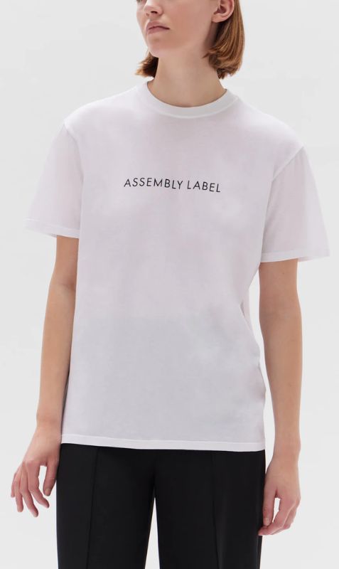 Assembly Label | Everyday Organic Logo Tee - White/Black