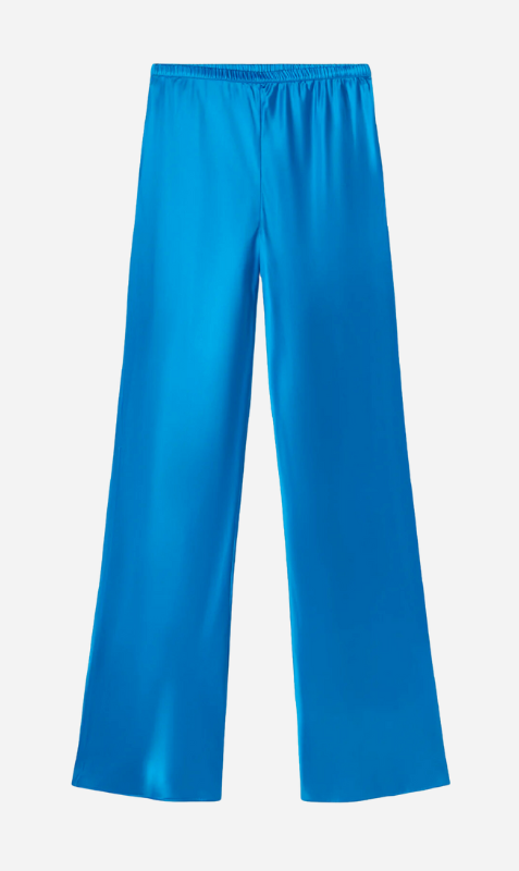 Silk Laundry | Bias Cut Pants - Coast Blue