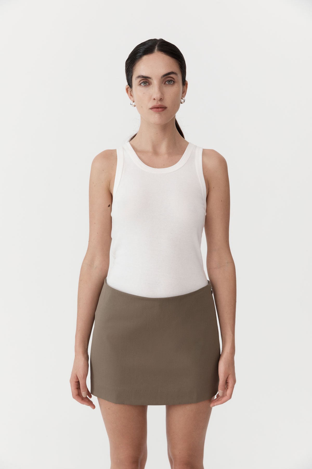 St. Agni | Utilitairan Pocket Mini Skirt - Kelp