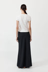 St Agni | Pinstripe Maxi Skirt - Black