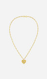 Zoe & Morgan | Brave Heart Necklace - Gold/Aquamarine