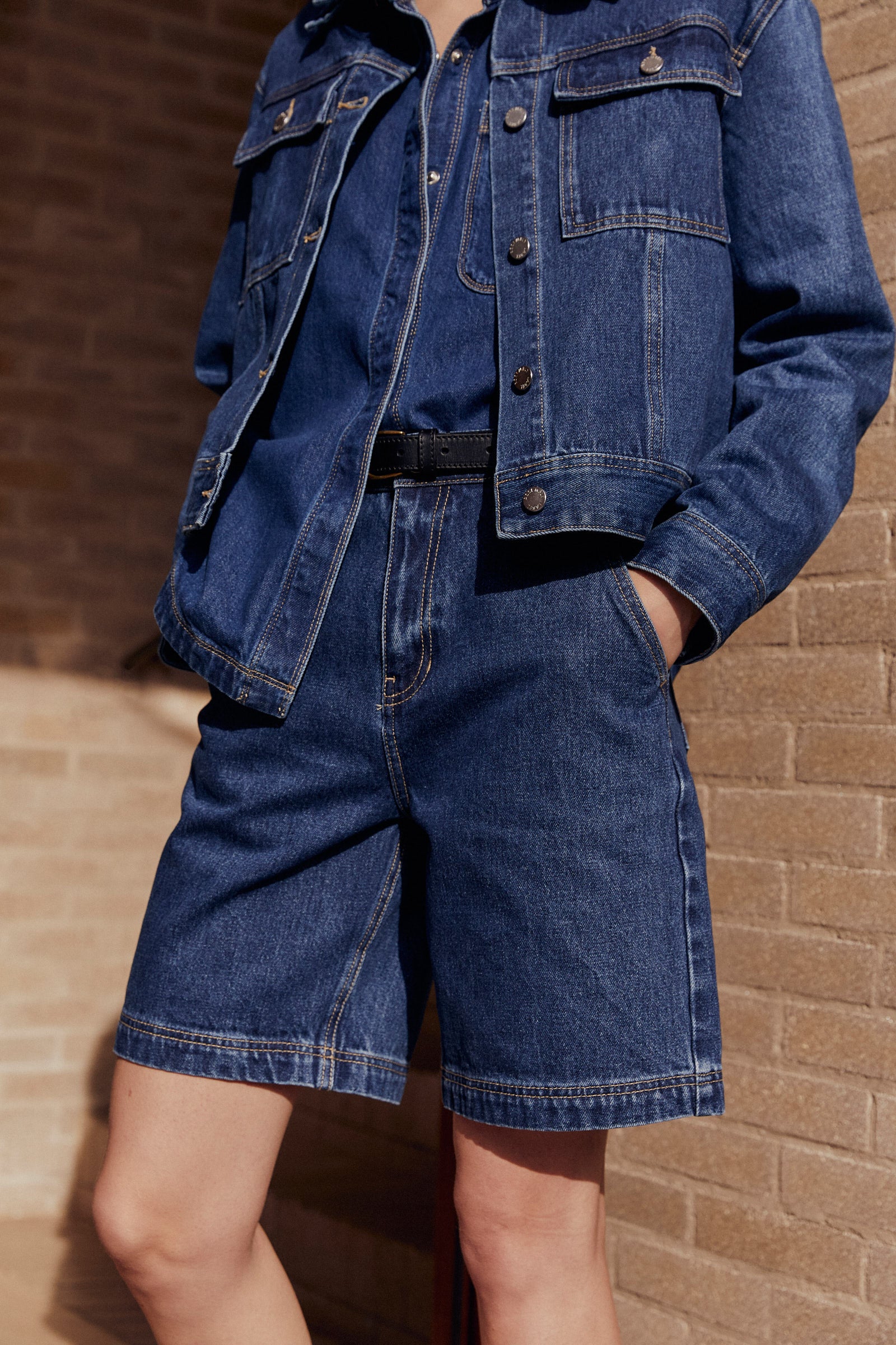 Assembly Label | Longline Denim Short - Heritage Blue