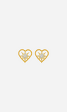 Zoe & Morgan | Kind Heart Earrings - Gold/White Zircon