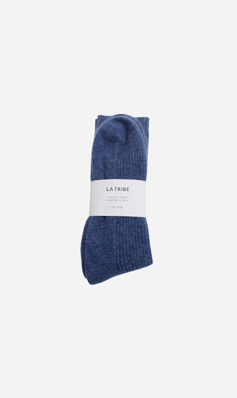 La Tribe | Cashmere Bed Sock - Denim