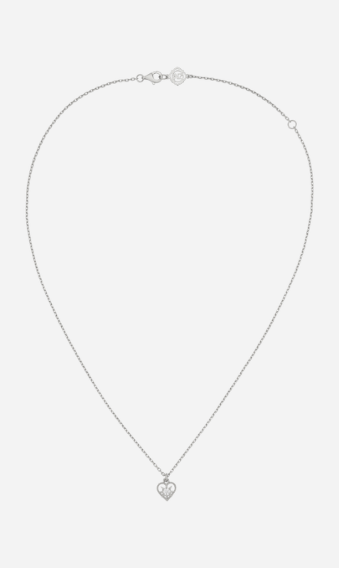 Zoe & Morgan | Kind Heart Necklace - Silver/White Zircon