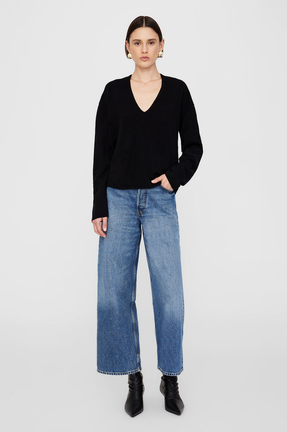 Anine Bing | Athena Sweater - Black Cashmere