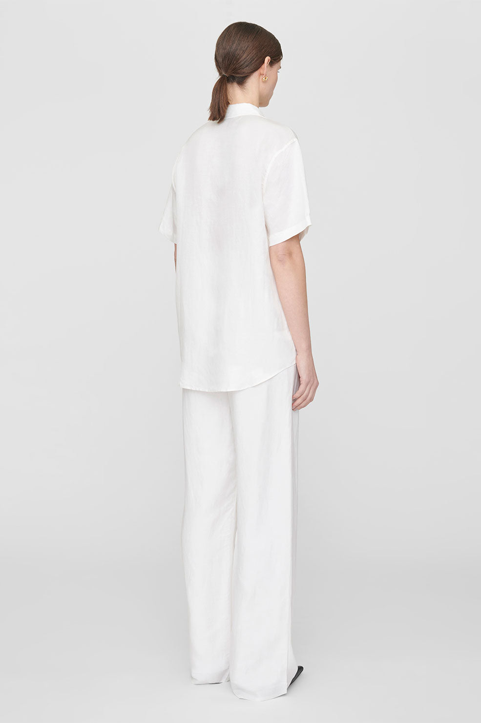 Anine Bing | Bruni Shirt - White Linen Blend