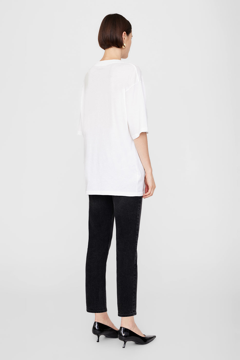 Anine Bing | Cason Tee Blur - Ivory