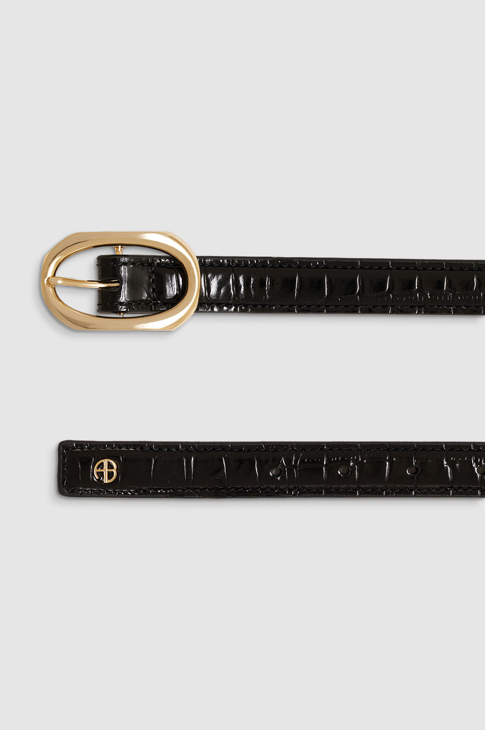 Anine Bing | Mara Belt - Black Embossed