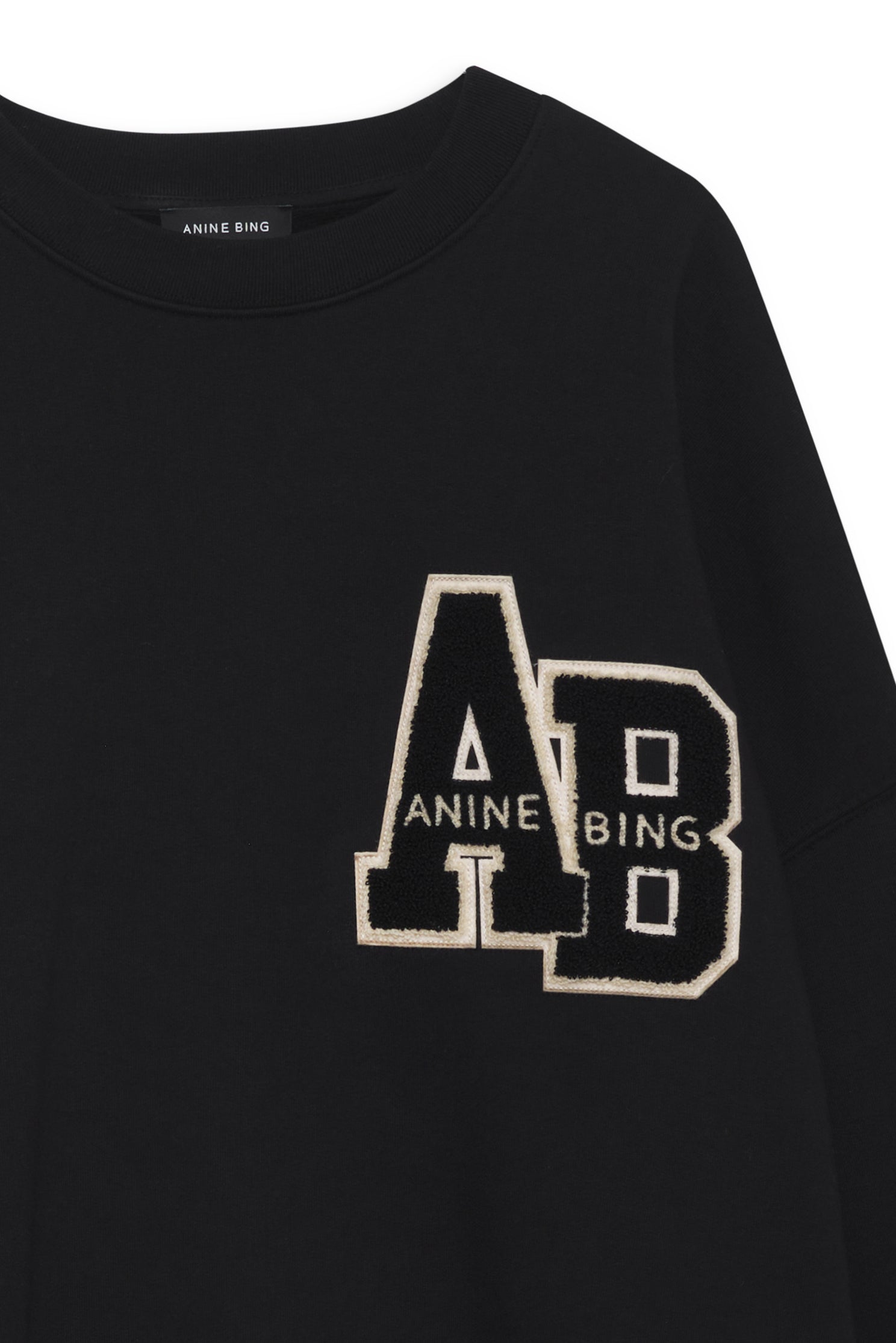Anine Bing | Miles Oversized Sweatshirt Letterman - Black