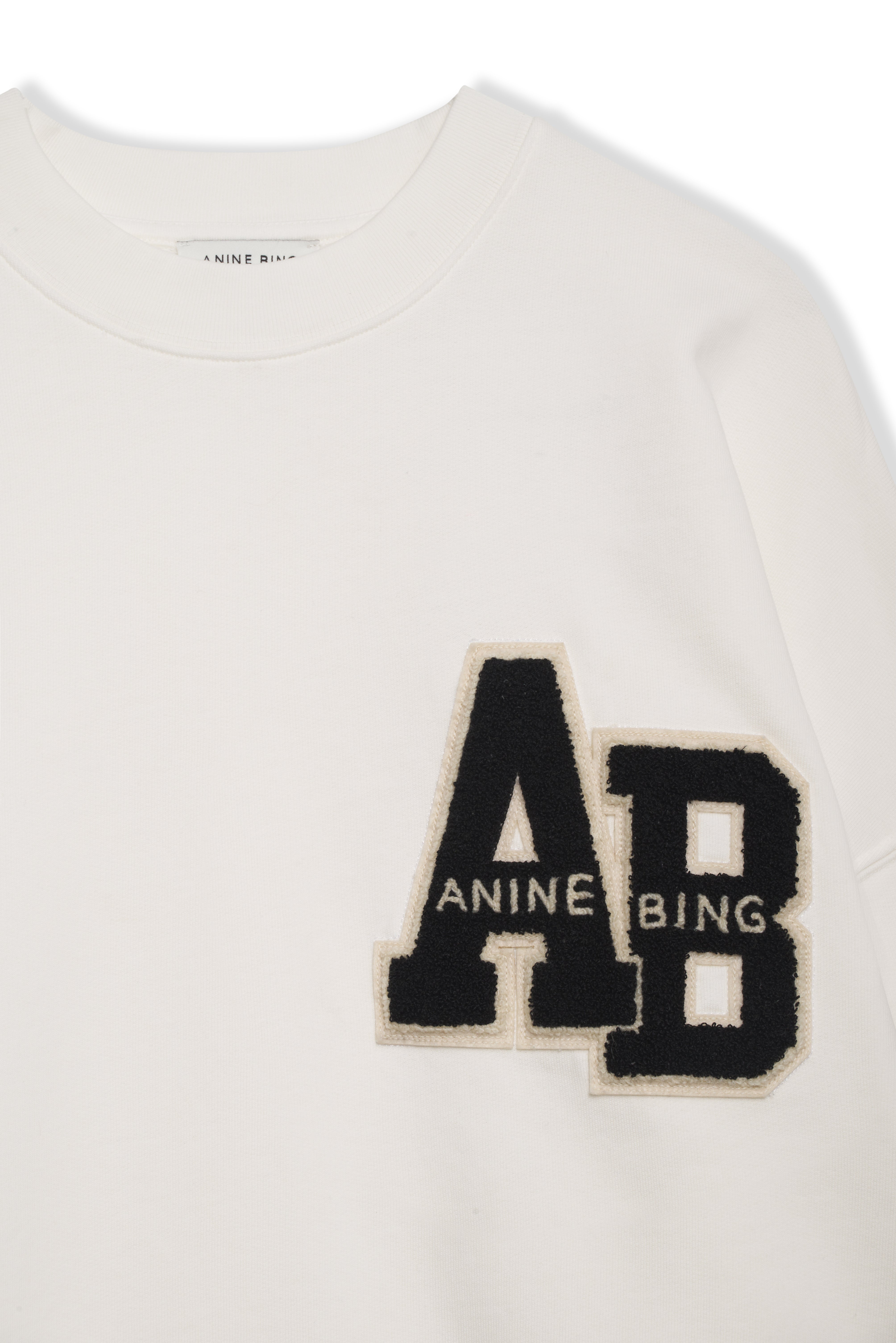 Anine Bing | Miles Oversized Sweatshirt Letterman - Off White